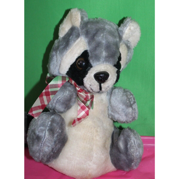 Vintage Brooklyn Doll & Toy Co. Racoon Stuffed Animal Plush 1982 - Picture 2 of 4